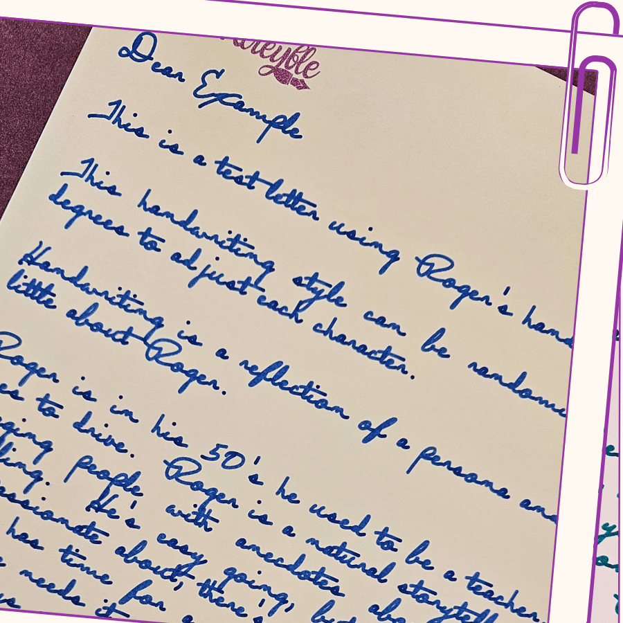 Rodgers In Cursive Handwriting Styles for Direct Mail | Noteyble